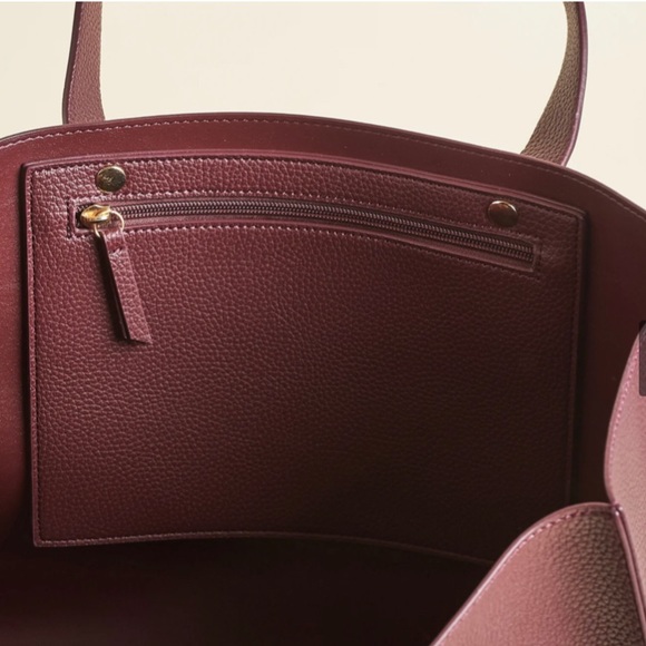 The Perfect Tote - Merlot Vegan Leather Lush - Picture 5 of 8